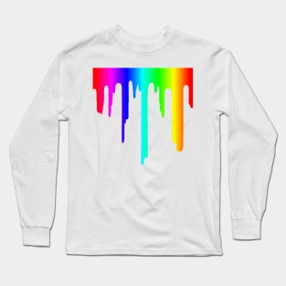 Rainbow Paint Drip Long Sleeve T-Shirt